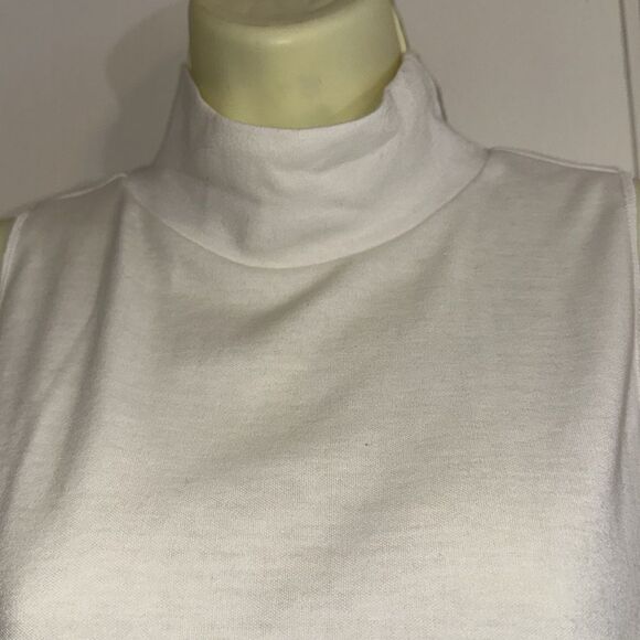 Vintage Transform KM white polyester/cotton mock turtleneck dickie - Picture 2 of 5